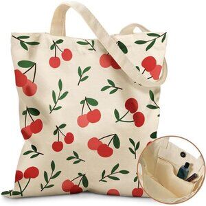 Aesthetic Tote Bag for Girls Cherry
